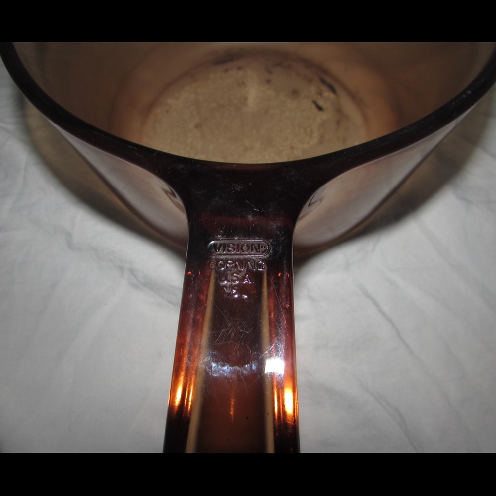 Vintage Vision Amber Glass Saucepan - Picture 5 of 9